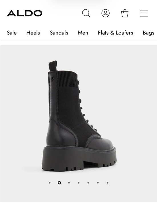 Aldo Shoes - Aldo Black Lace-Up Platform Combat Boots